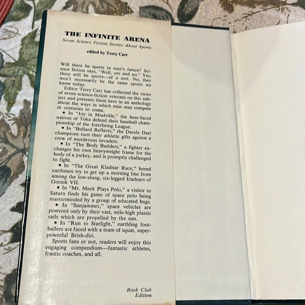 INFINITE ARENA, THE: SEVEN SCIENCE FICTION STORIES ABOUT SPORTS. Hardcover 1977